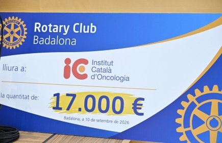 ENTREGA RECAUDACION AL INSTITUT CATALA D'ONCOLOGIA DE BADALONA.